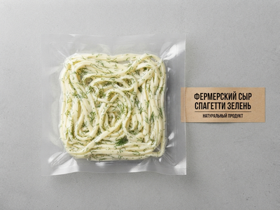 Фермерский сыр спагетти зелень